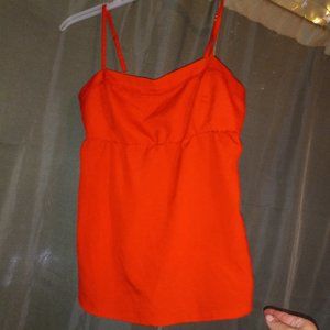 Hot Red Spaghetti Strap Empire Waist Top